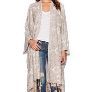Free People Holiday Hendrix Kimono One Size Gold